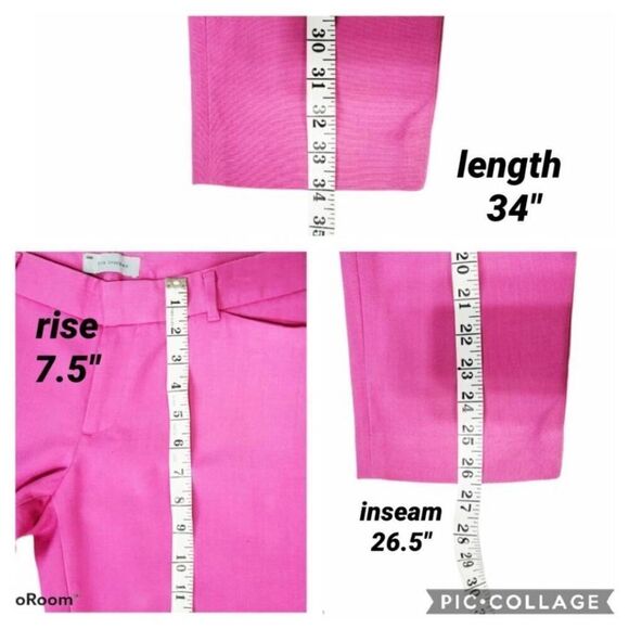 GAP Bubblegum Barbie Pink Twill Slim Cropped Pant Women Size 2 Fun Spring - Picture 15 of 16